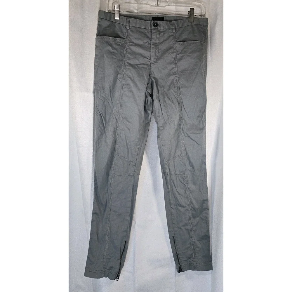 ATM Anthony Thomas Melillo Pants Women Size 8‎ Gray Chino Cargo Stretch
